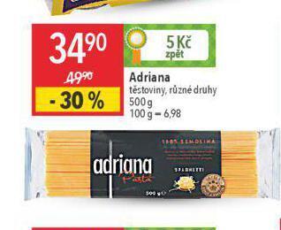 Globus Adriana těstoviny nabídka