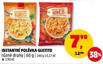 Penny Market Instantní polévka gustito nabídka