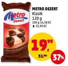 Penny Market Metro dezert klasik 120 g nabídka
