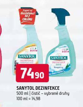 Terno Sanytol dezinfekce nabídka