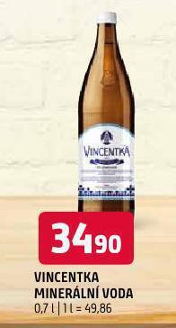 Terno Vincentka minerální voda nabídka