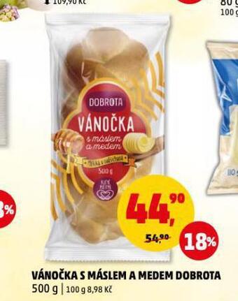 Penny Market Vánočka s máslem a medem nabídka