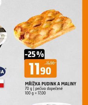 Terno Mřížka pudink a maliny nabídka