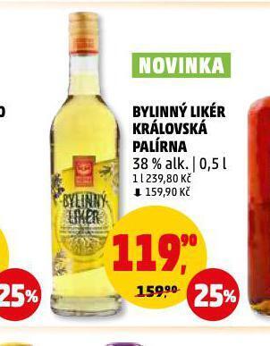 Penny Market Bylinný likér královská palírna nabídka