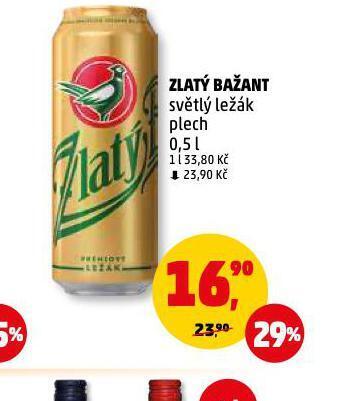 Penny Market Pivo zlatý bažant nabídka