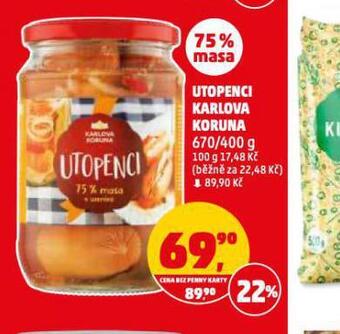 Penny Market Utopenci karlova koruna nabídka