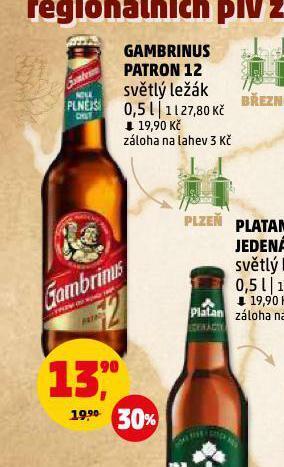 Penny Market Pivo gambrinus patron 12 nabídka