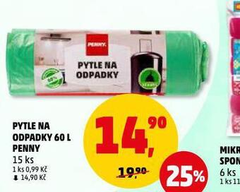 Penny Market Pytle na odpadky 60 l penny nabídka