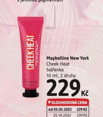 dm drogerie Maybelline new york tvářenka nabídka