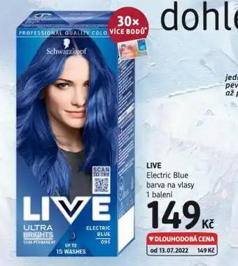 dm drogerie Live electric blue barva na vlasy nabídka