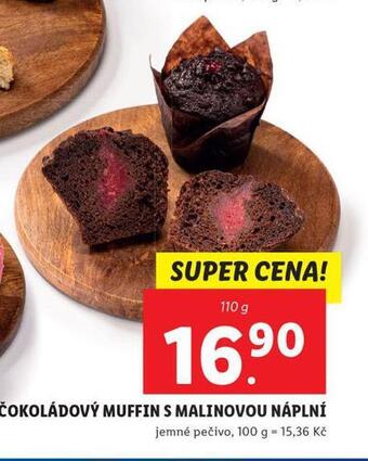 Lidl Čokoládový muffin s malinovou náplní nabídka