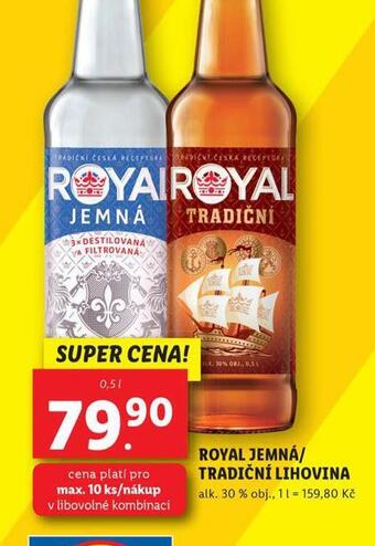 Lidl Royal jemná / tradiční lihovina nabídka