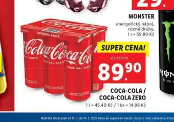 Lidl Coca cola 6 x 330 ml nabídka