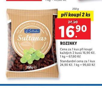 Lidl Rozinky nabídka