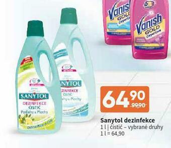 Terno Sanytol dezinfekce nabídka