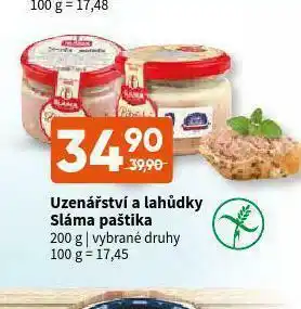 Uzenářství a lahůdky sláma paštika
