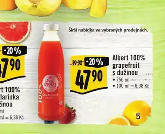 Albert Albert 100% grapefruit s dužinou nabídka