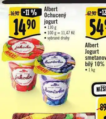 Albert Albert ochucený jogurt nabídka