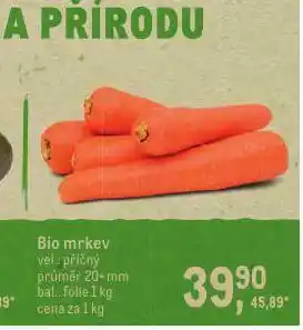 Makro Bio mrkev nabídka