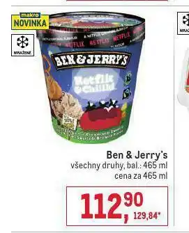 Makro Ben &amp; jerry&#039;s zmrzlina nabídka