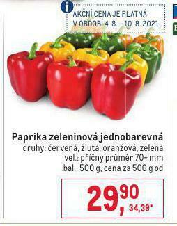 Makro Paprika nabídka