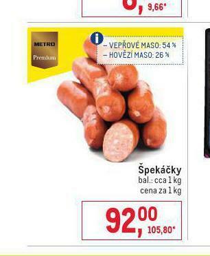 Makro Špekáčky nabídka