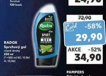 Kaufland Radox sprchový gel nabídka