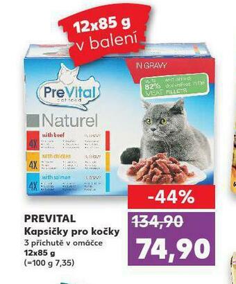 Kaufland Prevital kapsičky pro kočky nabídka