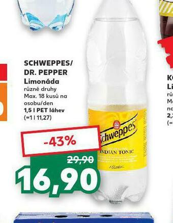 Kaufland Schweppes / dr. pepper nabídka