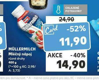 Kaufland Mullermilch mléčný nápoj nabídka