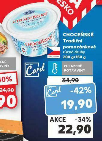 Kaufland Choceňské tradiční pomazánkové nabídka