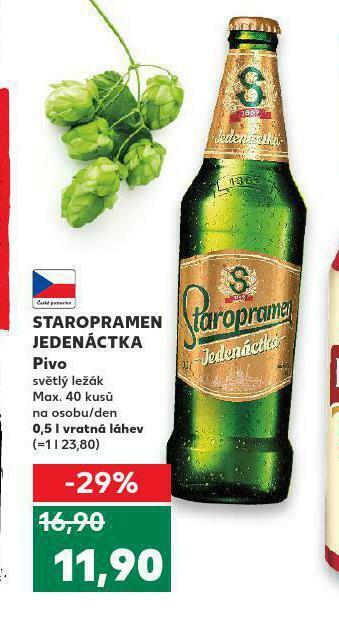 Kaufland Pivo staropramen nabídka