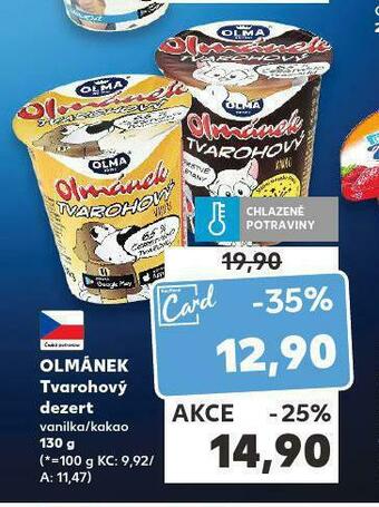 Kaufland Olmánek tvarohový dezert nabídka
