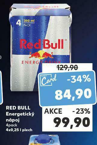 Kaufland Red bull energetický nápoj nabídka