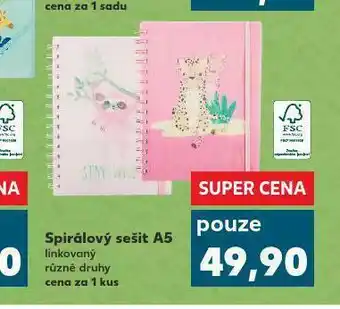 Kaufland Spirálový sešit a5 nabídka
