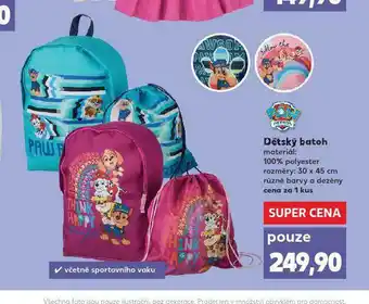 Kaufland Dětský batoh nabídka