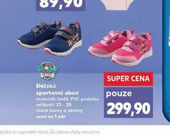 Kaufland Dětská sportovní obuv nabídka