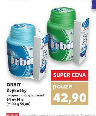 Kaufland Orbit žvýkačky nabídka