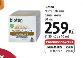 dm drogerie Bioten nutri calcium denní krém nabídka