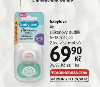 dm drogerie Babylove air silikonový dudlík nabídka