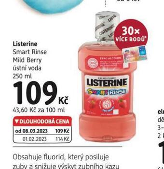 dm drogerie Listerine ústní voda nabídka