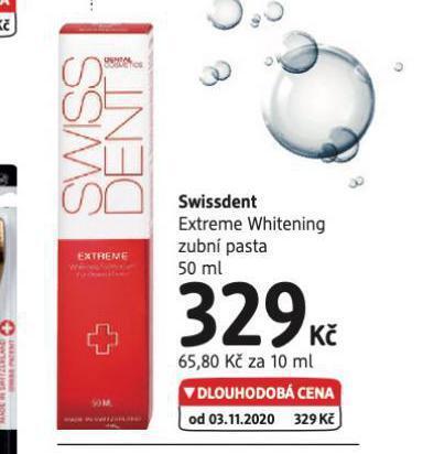 dm drogerie Swissdent extreme whitening zubní pasta nabídka