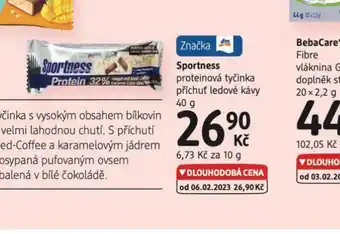 dm drogerie Sportness proteinová tyčinka nabídka