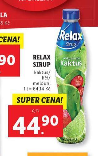 Lidl Relax sirup nabídka