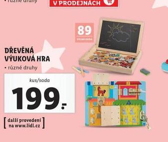 Lidl Dřevěná výuková hra nabídka