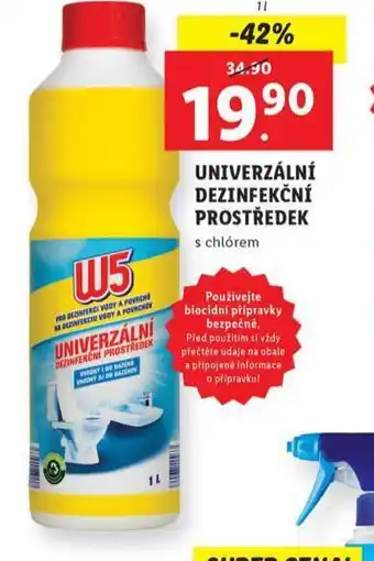 Lidl W5 univerzální dezinfekční prostředek nabídka
