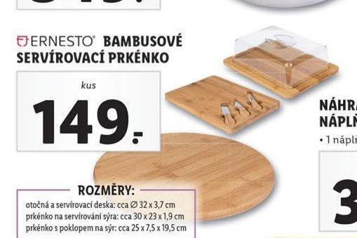 Lidl Bambusové servírovací prkénko nabídka