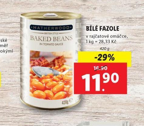 Lidl Bílé fazole nabídka