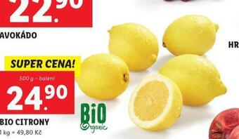 Lidl Bio citrony nabídka