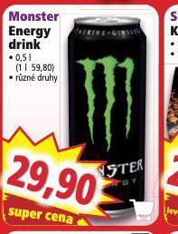 Norma Monster energy drink nabídka